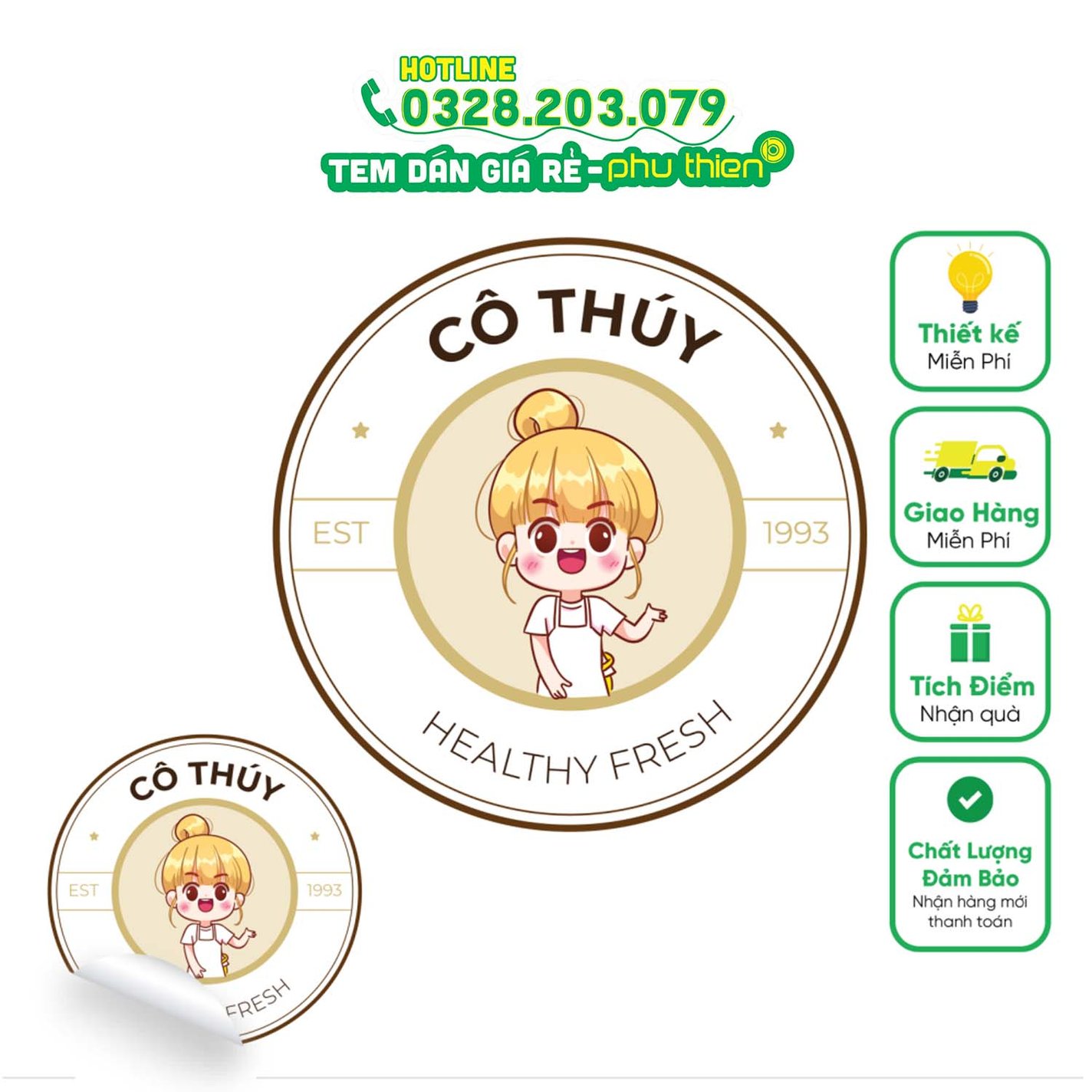Tem Đồ Ăn - Mẫu 01
