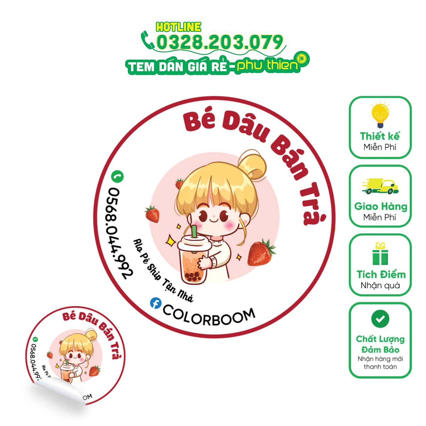 Tem Đồ Uống - Mẫu 03