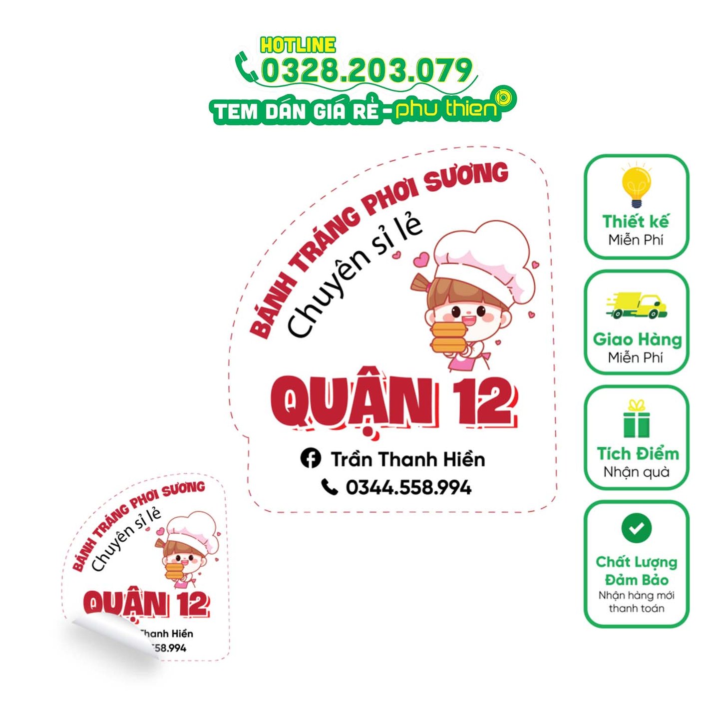 Tem Đồ Ăn - Mẫu 05