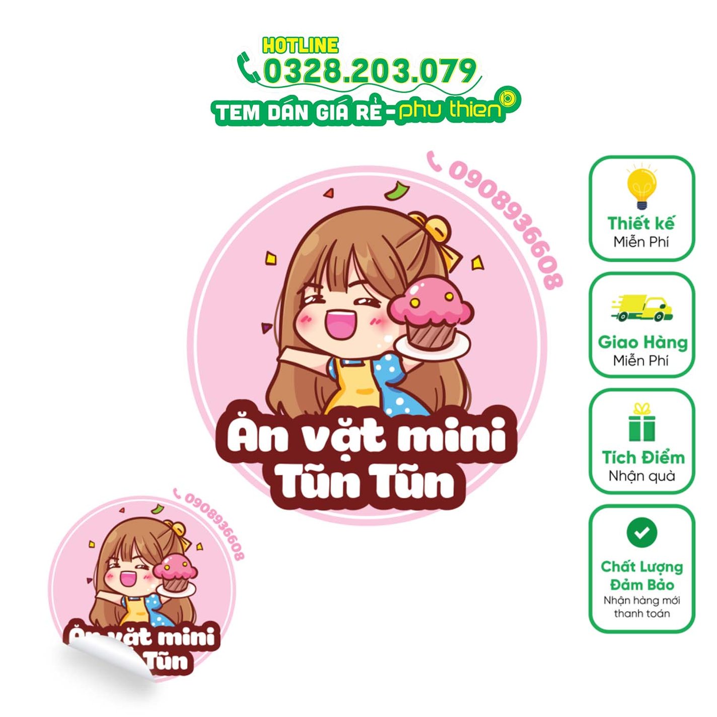 Tem Đồ Ăn - Mẫu 02